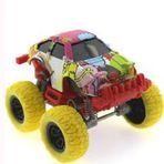 Mega Die Cast Çizgi Film Desenli Sarı Teker Araba