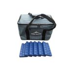 Mega Everest Termos Çanta Buzluk Soğutucu Çanta Piknik Çantası 40 Litre + 6 adet Buz Kaseti Hediye