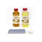 Mega Gomalak Doğal Ahşap Cila Seti Şeffaf Gomalak 250 ml Cila Yağı 250 ml Sürme Topu Zımpara