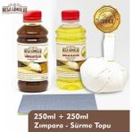 Mega Gomalak Doğal Ceviz Ahşap Cila Seti Gomalak 250 ml Cila Yağı 250 ml Sürme Topu Zımpara