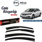 Mega Oto Market [brand] Honda Civic 2011-2016 Arası Mugen Tip Cam Rüzgarlık Sunplex