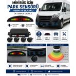 Mega Oto Market Minibüs Uyumlu 22Mm Park Sensörü Yarım Ay Dijital Ekranlı Ses İkazlı Mesafe Göstergeli Sistem