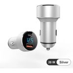 Mega Oto Market Silver Araç İçi 20 Watt USB 3.0 Type C Çakmaklık Güç Adaptörü Tüm Cihazlar