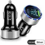 Mega Oto Market Silver Araç Içi USB 3.0 Type C Soketli Çakmaklık Güç Adaptörü Tüm Cihazlar 12V-24V - Gri