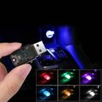 Mega Oto Market USB Mini LED Lamba 7 Renkli Dekoratif Işık 12 Volt Kompakt Tasarım Ev Araba Dış Mekan Uyumlu