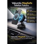 Mega Oto Market Vakumlu Magsafe Telefon Tutucu – Manyetik Katlanabilir Araç İçi Telefon Standı