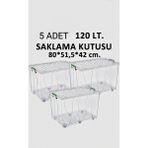 Mega Saklama Kutusu Tekerlekli 120 Lt 5 Adet
