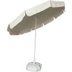 Mega Şemsiye 10 Telli Kalın Polyester Kumaşlı Balkon, Plaj Şemsiyesi (Bidon Hariç) - Krem