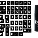 Mega Spray Tattoo Geçici Dövme Yapma Seti Harf, Roma Rakamı ve Sayı