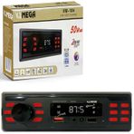 Mega VM-104 4X50 Watt Bluetooth 2xUsb Sd Fm Aux 7 Renk Oto Teyp