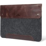MegaGear Hakiki Deri ve Keçeli Macbook Pro Kılıfı 15-16 inç - 39 x 28 x 1,5 cm - Kahverengi