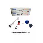 Megahawk Marine Korna 12V Kendinden Motorlu Krom Havalı Korna Role Hediyeli