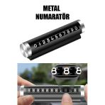 Megahawk Metal Kasa Numara Çevirmeli Araç İçi Telefon Numaratör Park Numarası Parkmatik Araba Numaratör