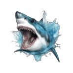 Megaladon Resmi Araba Sticker Yapıştırması Mdx3 19 Cm Dev Köpek Balığı