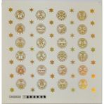 Megamaster Tırnak Dövmesi, Tırnak Tattoo, Nail Art, Tırnak Sticker - Altın