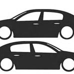 Megane 2 sedan basık kelebek cam stickeri 2 adet