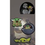 Megas Etiket Ütü ile Yapışan Baby Yoda/Grogu Serisi Set Dokuma Arma/Yama