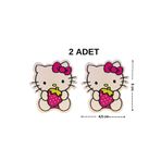 Megas Etiket Ütü ile Yapışan Dokuma Arma/Yama Hello Kitty