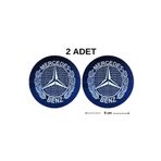 Megas Etiket Ütü ile Yapışan Mercedes Logo "Küçük Boy" Dokuma Arma/Yama
