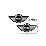 Megas Etiket Ütü ile Yapışan "Mini Cooper" Logo Dokuma Arma/Yama