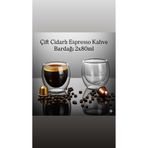 MegaShop Nespresso Çift Cidarlı Espresso Kahve Bardağı 2x80ml