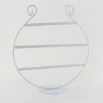 Megass Dekor İthal Metal Beyaz Renk 29x29 Cm Küpe Standı