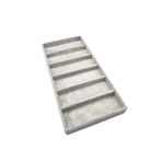 MeGass Dekor Lefkoşa Model Süet Kumaş Gri Renk 38 Cm / 19 Cm Gözlük Sergileme Çekmece Içi Stand