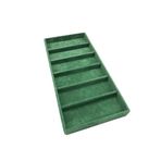 MeGass Dekor Lefkoşa Model Süet Kumaş Yeşil Renk 38 Cm / 19 Cm Gözlük Sergileme Çekmece Içi Stand