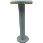 Megass Dekor Süet Kumaş Gri Renk 35 cm Yuvarlak Model Kolye-Tesbih-Bileklik Standı