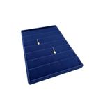 Megass Dekor Süet Kumaş Lacivert Renk 34/24 Cm Kademeli Çekmece Içi Küpe Standı