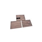 MeGass Dekor Süet Kumaş Pembe Renk 34/24 Cm 3 Lü Takım Çekmece Içi Takı Tablası