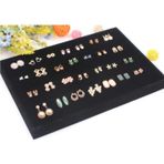 Megass Dekor Süet Kumaş Siyah Renk 34/24 Cm Enine Küpe Standı