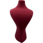 Megass Dekor Yerli Üretim Süet Kumaş Lidya Manken Bordo Renk 34/20 Cm Kolye Gerdanlık Takı Sergileme Mankeni
