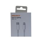 Megatech MT-D3L-T 1 m USB Type-C to Lightning Şarj ve Data Kablosu