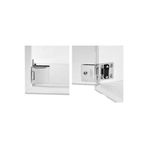 MegaVitrin Osena 4153 Cam Menteşesi Metal Krom 6-8 mm Ayarlı 1 Takım | Vitrin ve Banyo Dolabı Cam Menteşe Seti Tek Ebat