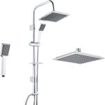 MegaVitrin Tema Rain Pratik Quadro 1+1 Fonksiyonlu Sürgülü Duş Seti - Krom Kaplama SS304 Paslanmaz Boru