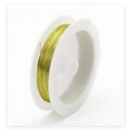 MEGAVOW 2 Rulo El Sanatları Teli 0.4mm x 10m, Mücevher Bilezikler Değerli Taşlar için Mücevher Teli Boncuk Teli, Çiçek Bonsai Teli İnce, DIY Dekoratif El İşi Teli, Altın