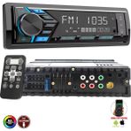 Megavox MGX-X600 Dsp Oto Teyp 4X60 Watt Bluetooth Mobil Aplikasyon USB Fm Aux 7 Renk Ekranlı - Siyah
