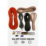 megavox OKES AUDIO 4ga Profesyonel Set Kablo Amfi Set Kablo 1. Sınıf Kalite Ekstra Kalın profesyonel seri