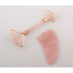 Megaw Pembe Kuvars Roller ve Gua Sha Masaj Taşı