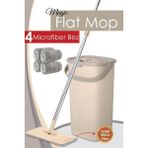Megaw Professional Magic Flat Mop 4 Bezli Mikrofiber Temizlik Seti