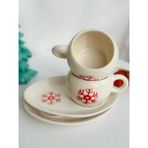 MeGgdecor 2 Kişilik Kar Tanesi Bonibon Fincan - 2 Adet - 200 ml
