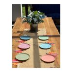 MeGgDecor Soft Karışık Renkli 6 Adet 21cm Pasta Servis Tabağı