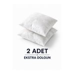 megi concept Kırlent İç Yastık 2 Adet 45x45 cm Silikon Elyaf Dolgulu Dolgun Kare Puf İç Yastık 450 Gr 1. Kalite Dekoratif Yastık İçi