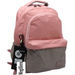 MegiHero 2200 Suya Dayanıklı Kumaş Okul Çantası Unisex Okul Sırt Çantası Pudra Vizon - Pudra - Açık Taba