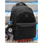 MegiHero 2200 Suya Dayanıklı Kumaş Okul Çantası Unisex Okul Sırt Çantası Siyah