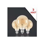 megüsa Rustik Led Ampül E27 Duy G95 Glop Model 3 Adet 4 Watt