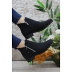 Mehmet Mete 4273 Fashion Sıcak Astar Kaymaz Taban Kadın Bot - Siyah