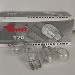 Mehmet Otomotıv Hırdavat T20 Dipsiz Tek Duy Stop, Park,Gunduz Far Ampulu 12V 21W 10 Adet