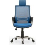 Mehmet Yaren Büro Arya2 Bilgisayar Koltuğu - Ofis - Müdür - Büro - Çalışma Sandalyesi Mavi Renk Krom Ayaklı